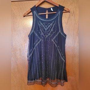Black beaded tank